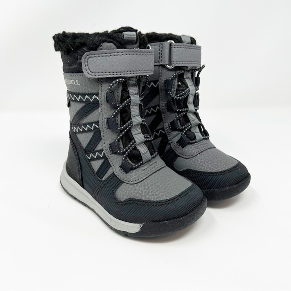 Merrell Kid's Snow Crush 2.0 Waterproof Boot Black/Grey Size 5 M Infant/Toddler - Picture 1 of 6
